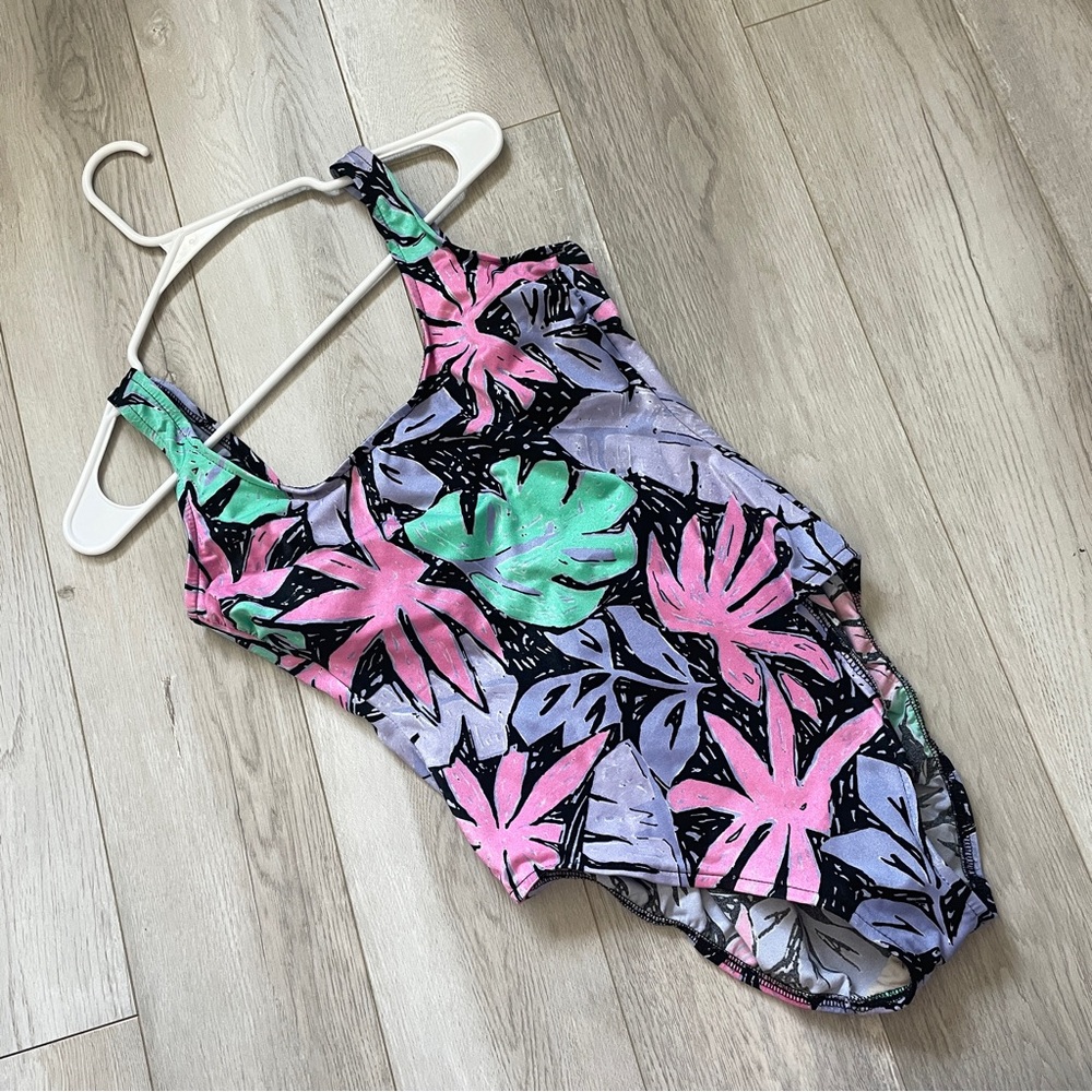 Robby Len Swimsuit vintage one piece womens Black (size 12) retro